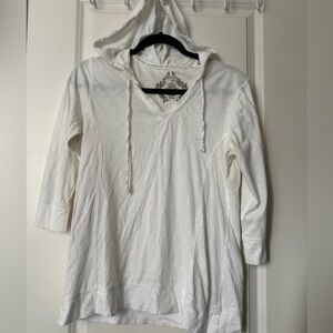 Danskin White Hooded Top